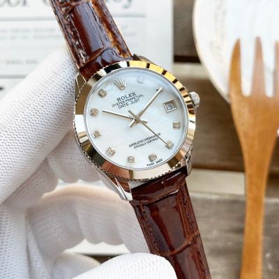 Rolex Datejust Imported Japanese Movement 34*11mm 316L Steel Women Watch
